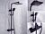Fall Square Black Thermostatic Rainshower Set