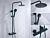 Pier Round Black Thermostatic Rainshower Set