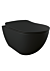 Sorento Rimless Black Wall Hung Pan & Soft Close Seat