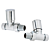 Straight Round Head Radiator Valve Set