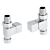 Straight Square Head Radiator Valve Set 