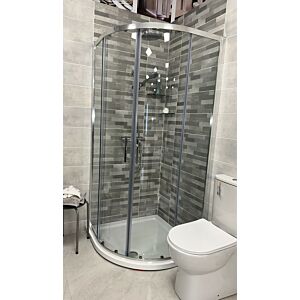 Flair Verve 900mm Silver Bundle with Slimline Tray & Waste